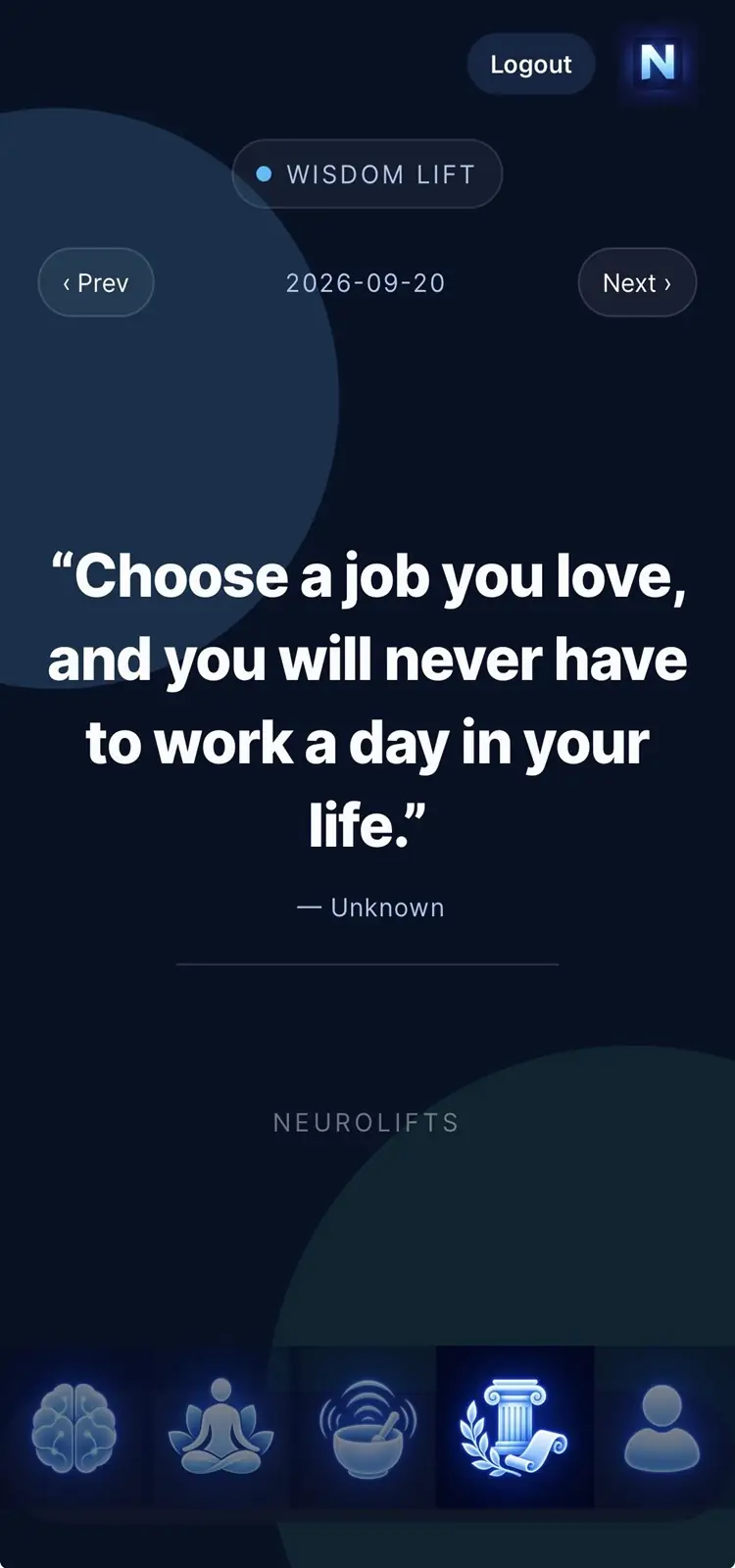 NeuroLifts daily wisdom