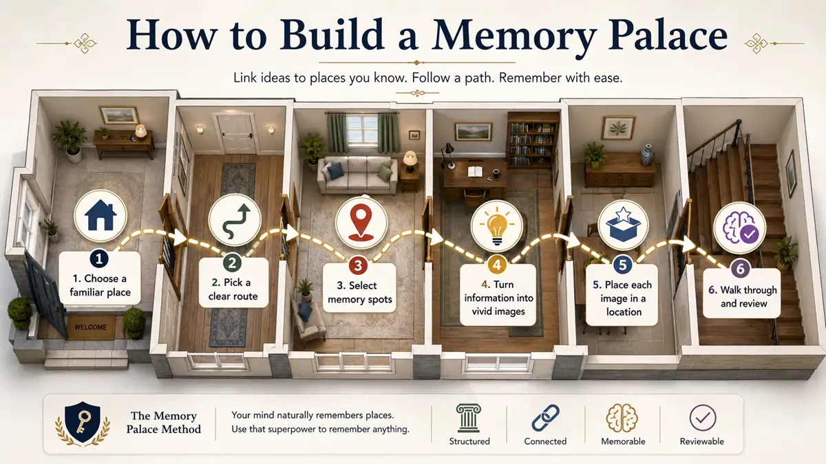 How to Build a Memory Palace Step by Step: I Tested It in 10 Minutes